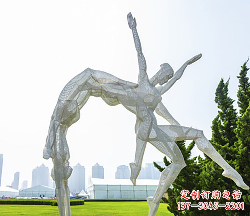 鹤壁体操运动员不锈钢雕塑