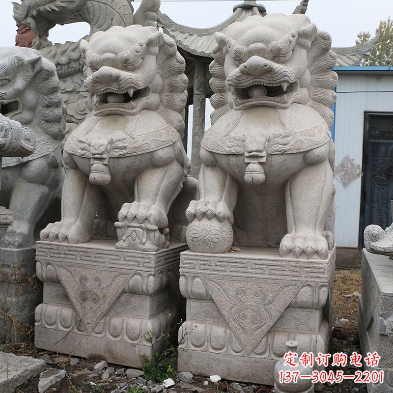 鹤壁天安门狮子石雕塑