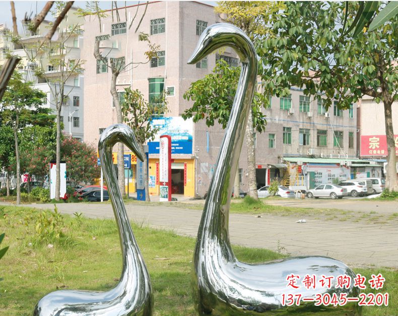 鹤壁天鹅抽象不锈钢雕塑112