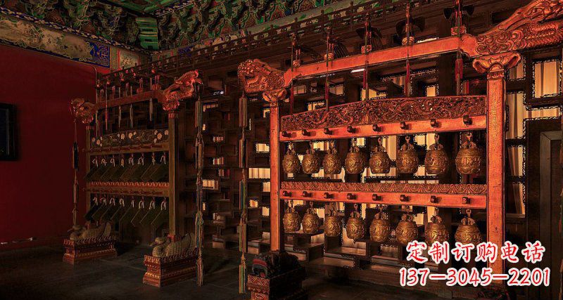 鹤壁铜编钟古代乐器铜雕