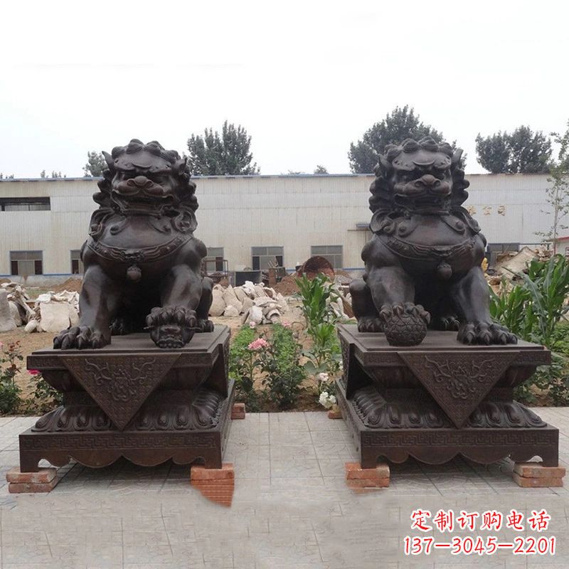 鹤壁铜雕北京狮子