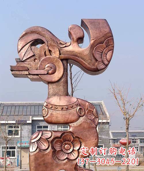 鹤壁铜雕抽象皮影戏人物