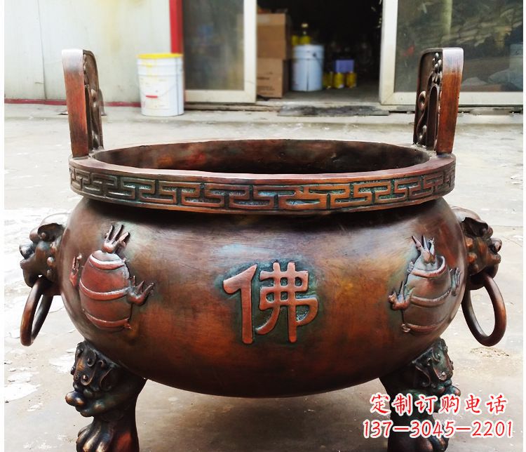 鹤壁铜雕祠堂景观香炉