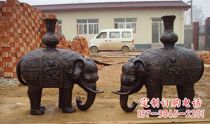 鹤壁铜雕大象公园动物雕塑