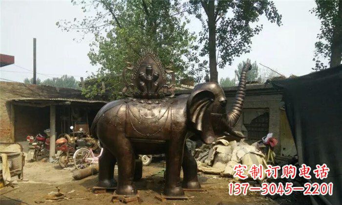 鹤壁铜雕大象平安吉祥公园动物雕塑