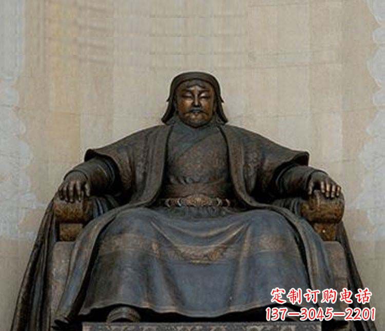 鹤壁铜雕大型成吉思汗雕塑