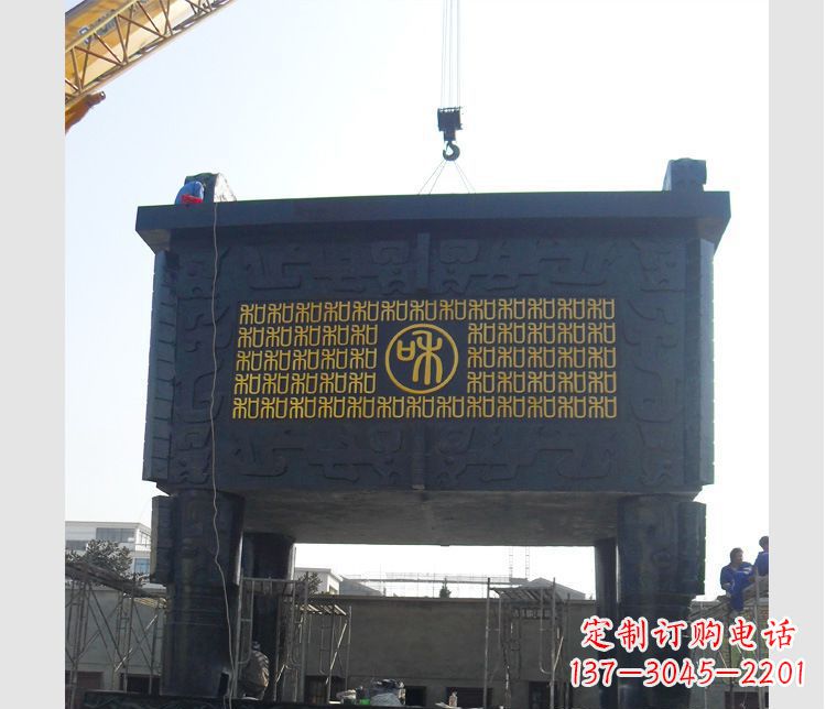 鹤壁铜雕大型鼎盛香炉
