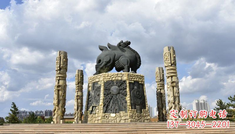 鹤壁铜雕大型骆驼广场动物雕塑