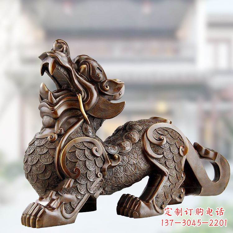 鹤壁铜雕仿古辟邪貔貅