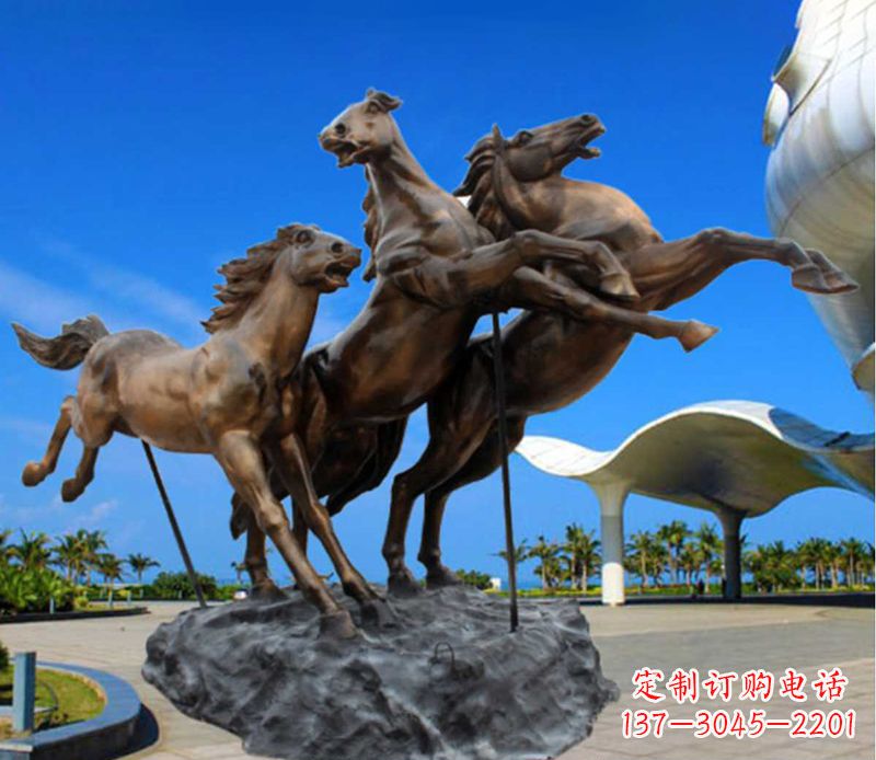 鹤壁铜雕飞马广场动物雕塑