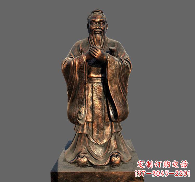 鹤壁铜雕古代名人孔子