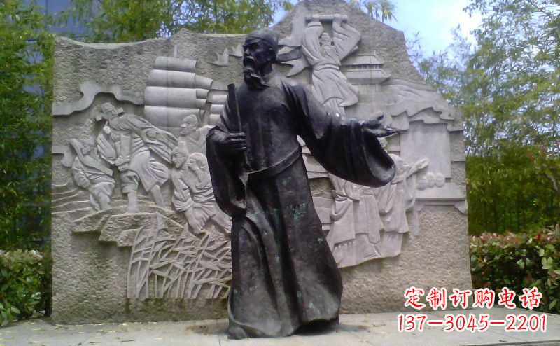 鹤壁铜雕古代名人雕塑