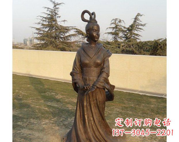 鹤壁铜雕古代美女人物雕塑