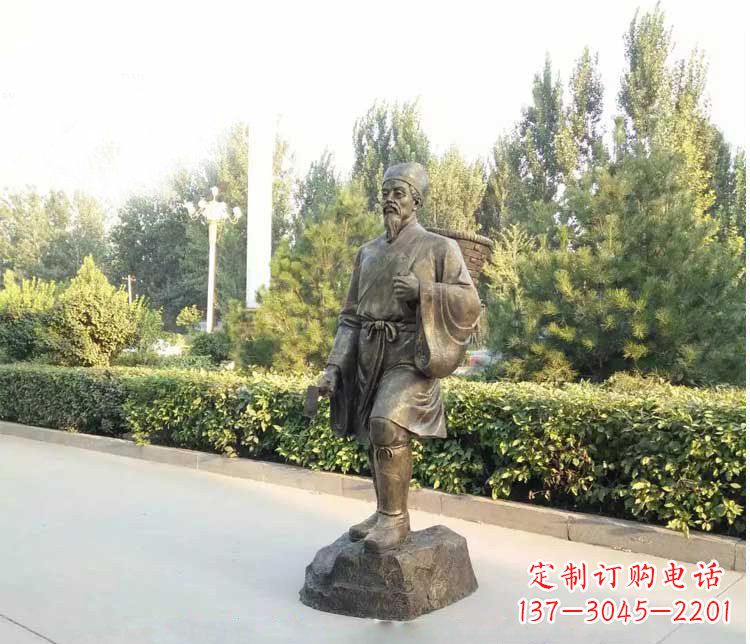 鹤壁铜雕古代名医李时珍雕塑