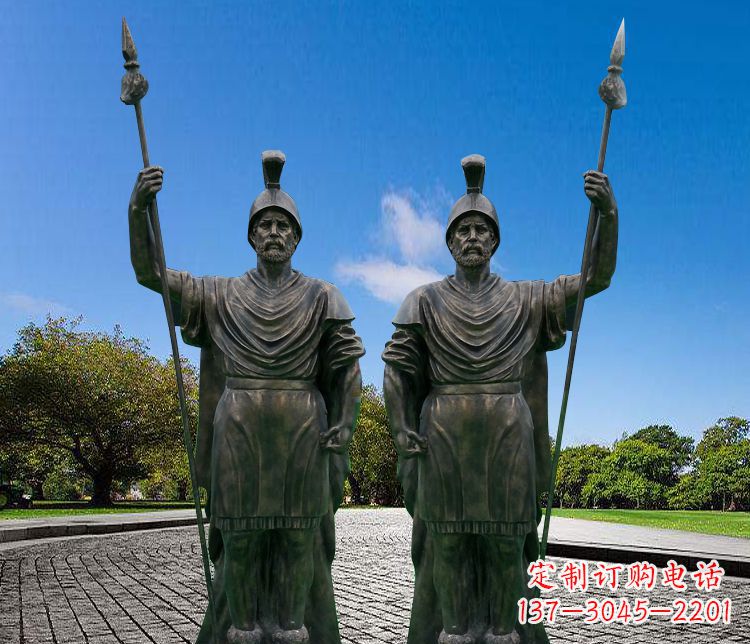 鹤壁铜雕古罗马战士人物