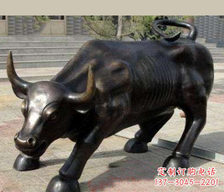 鹤壁铜雕广场华尔街动物牛