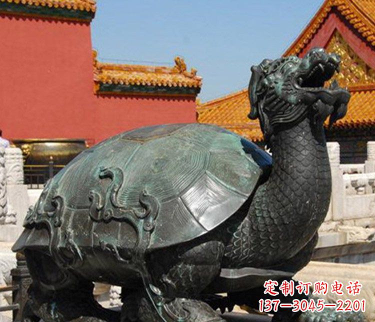 鹤壁铜雕广场龙龟动物雕塑