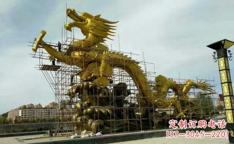 鹤壁铜雕广场神龙景观摆件