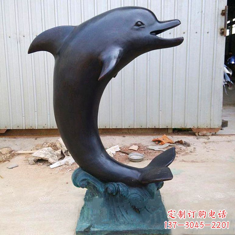 鹤壁铜雕海豚雕塑