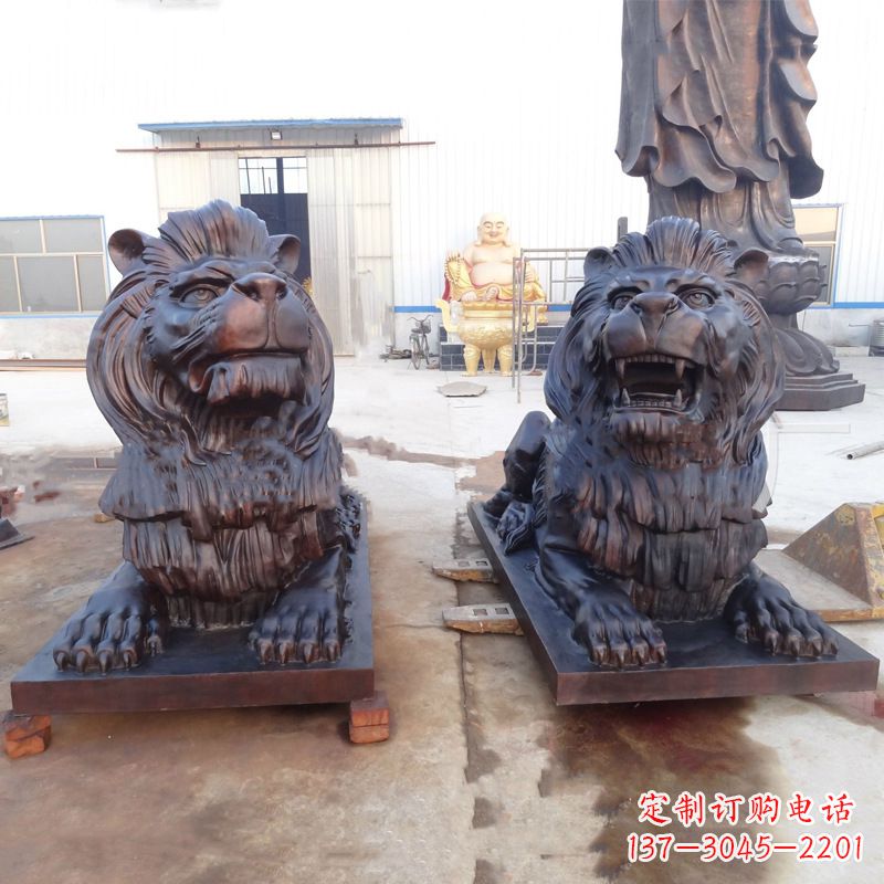鹤壁铜雕汇丰狮子雕塑