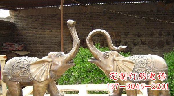 鹤壁铜雕吉祥小象公园动物雕塑