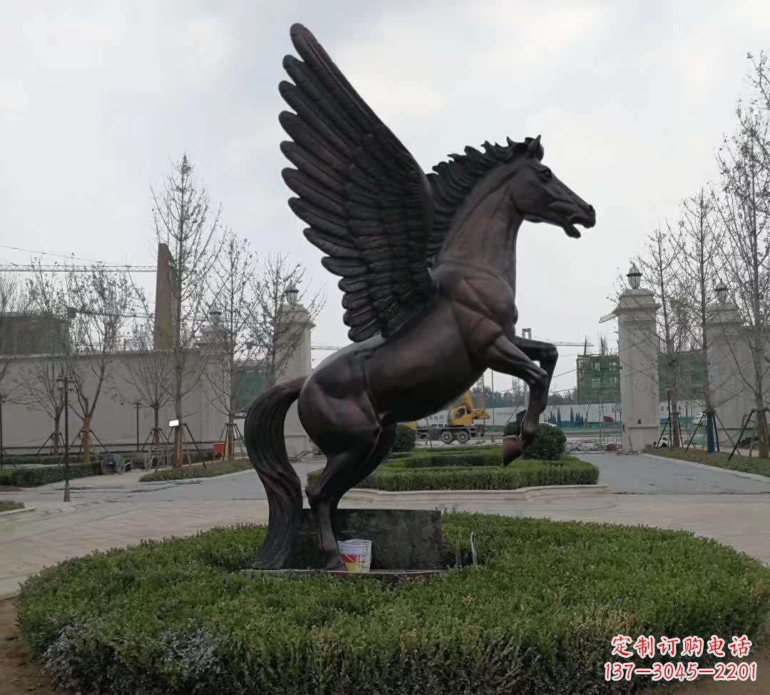 鹤壁铜雕景观飞马