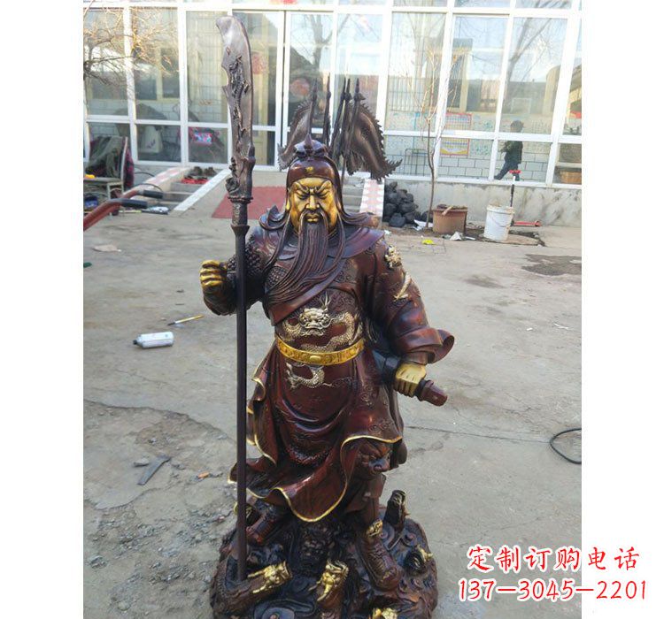 鹤壁铜雕九龙关公