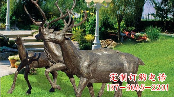 鹤壁铜雕鹿公园动物雕塑