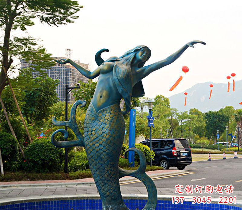 鹤壁铜雕美人鱼