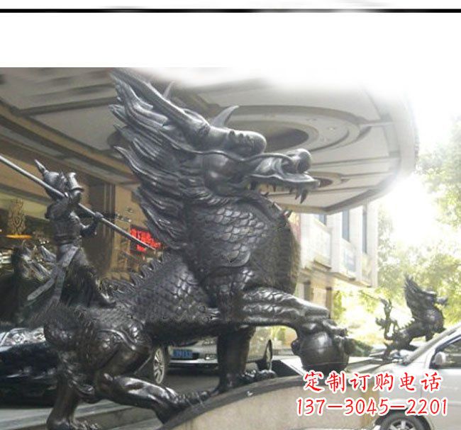 鹤壁铜雕麒麟公司门口神兽雕塑