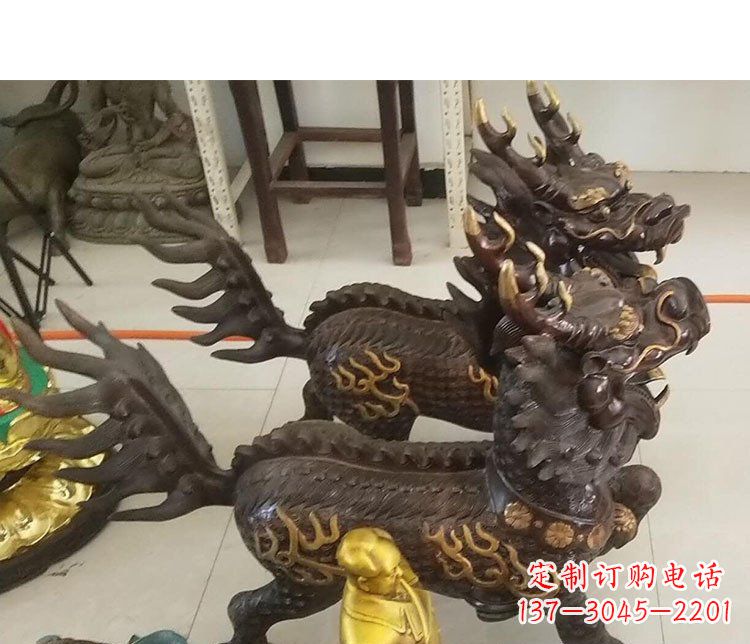 鹤壁铜雕麒麟招财雕塑
