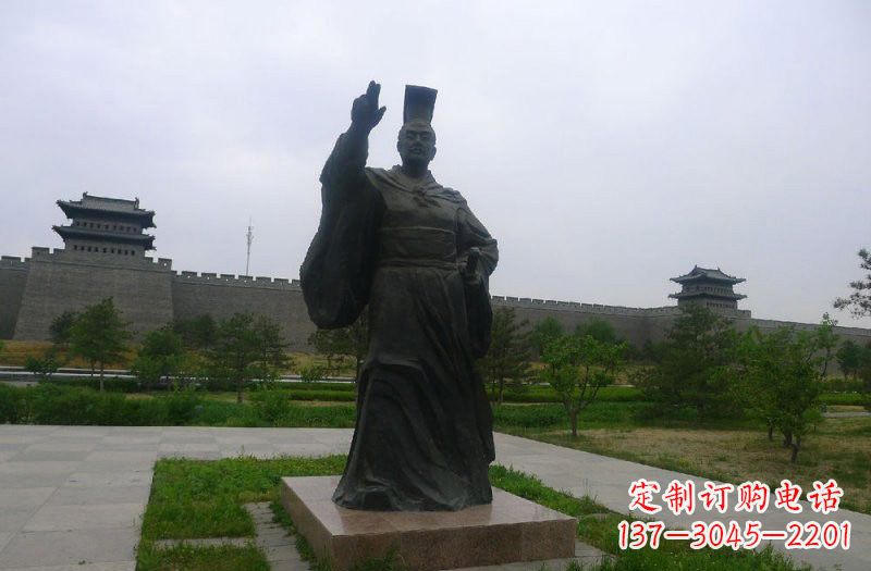 鹤壁铜雕秦始皇古代名人雕塑