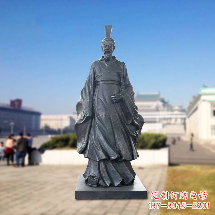 鹤壁铜雕屈原塑像