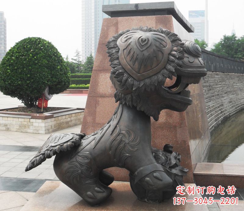 鹤壁铜雕狮子