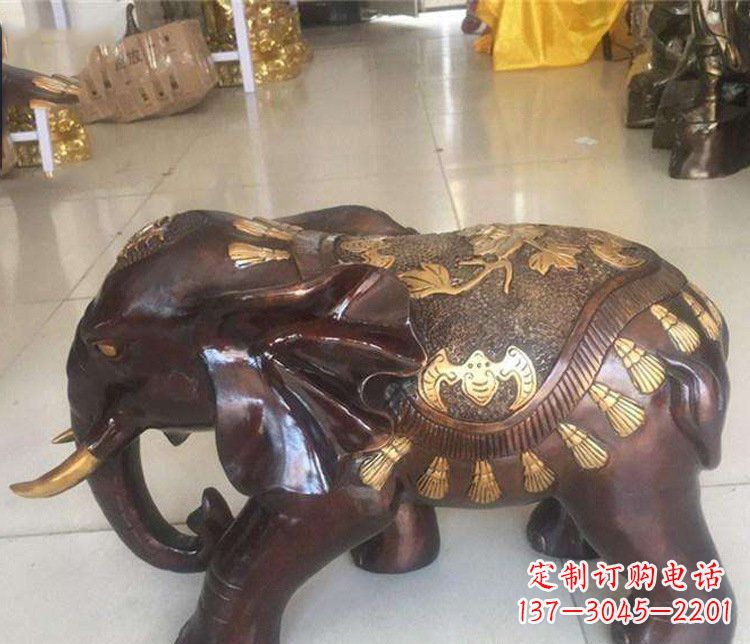 鹤壁铜雕室内装饰小象雕塑摆件