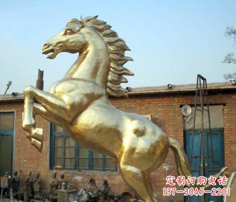 鹤壁铜雕室商场招财动物马雕塑
