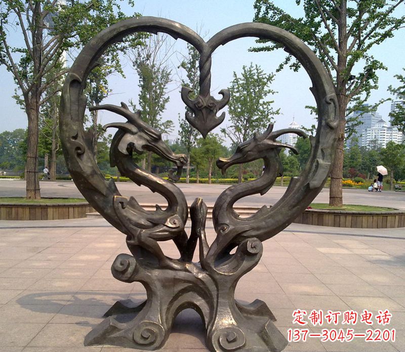 鹤壁铜雕双龙戏珠