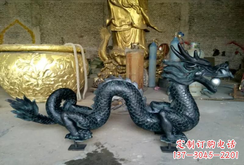 鹤壁铜雕双龙戏珠222