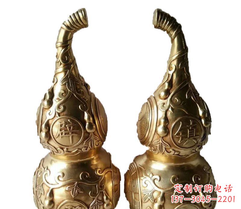 鹤壁铜雕寺庙平安葫芦雕塑