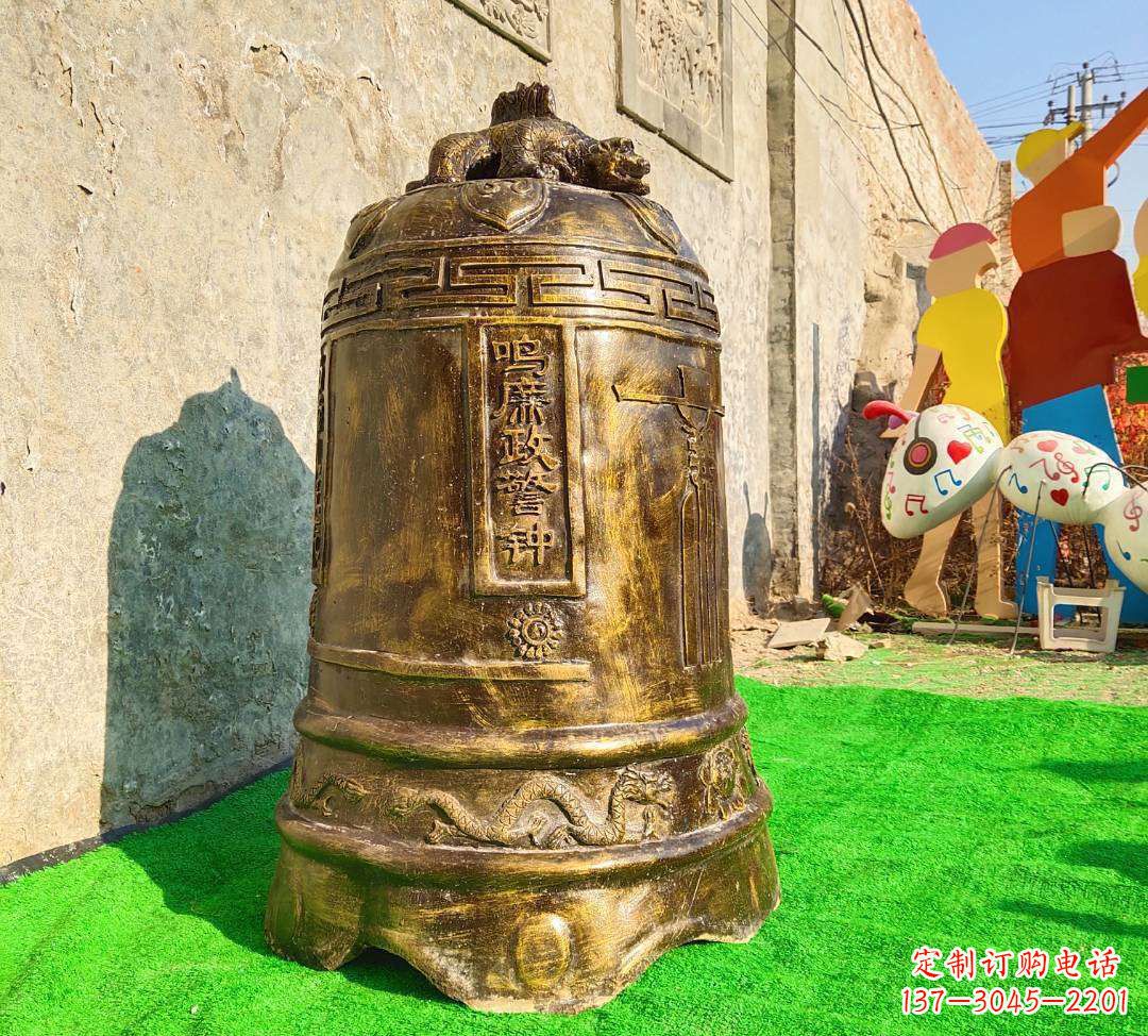 鹤壁铜雕寺庙警钟雕塑摆件