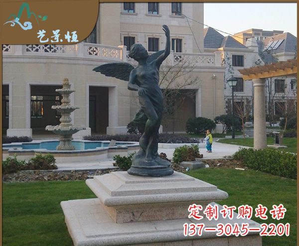 鹤壁铜雕西方天使人物雕塑1