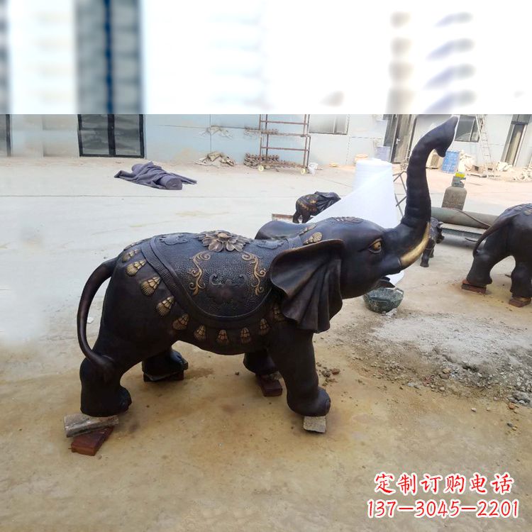 鹤壁铜雕小象雕塑摆件