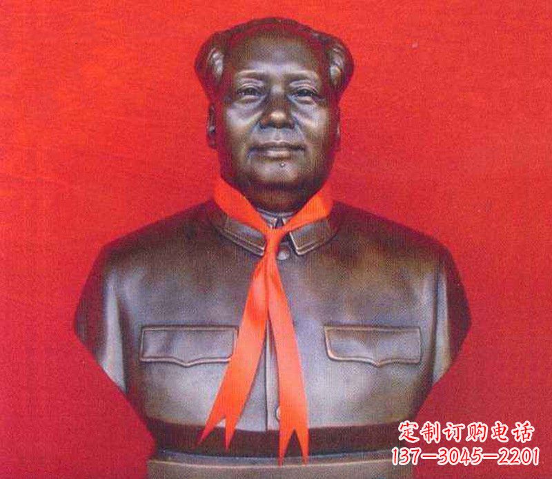 鹤壁铜雕校园红领巾主席雕塑摆件