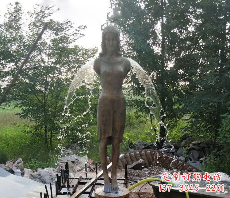 鹤壁铜雕园林天使雕塑摆件