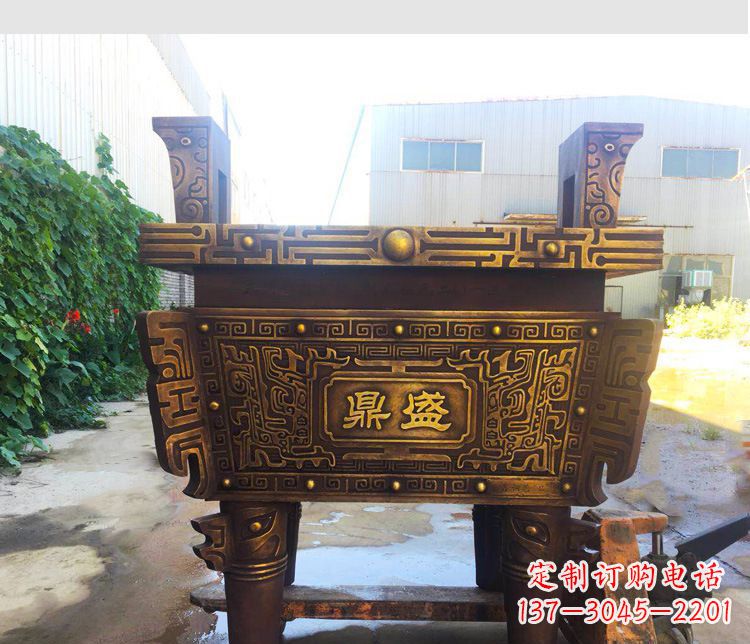 鹤壁铜雕招财鼎盛香炉