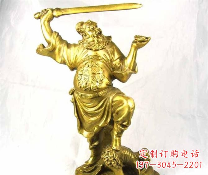 鹤壁铜雕赵公明古代人物雕塑