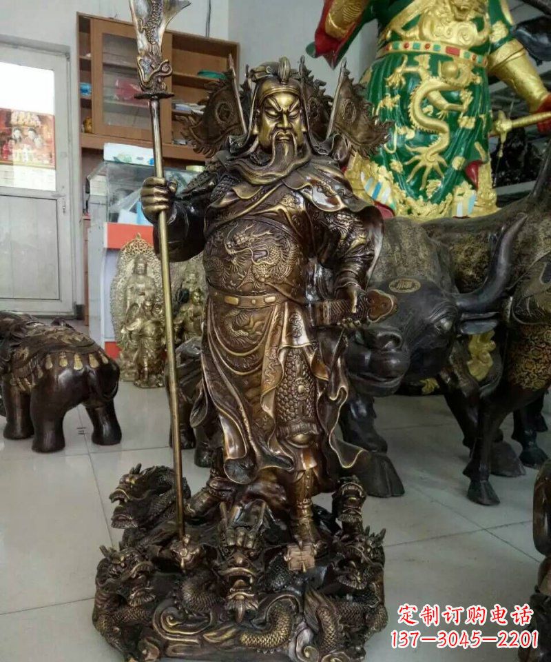 鹤壁铜雕镇宅关公寺庙神像雕塑摆件