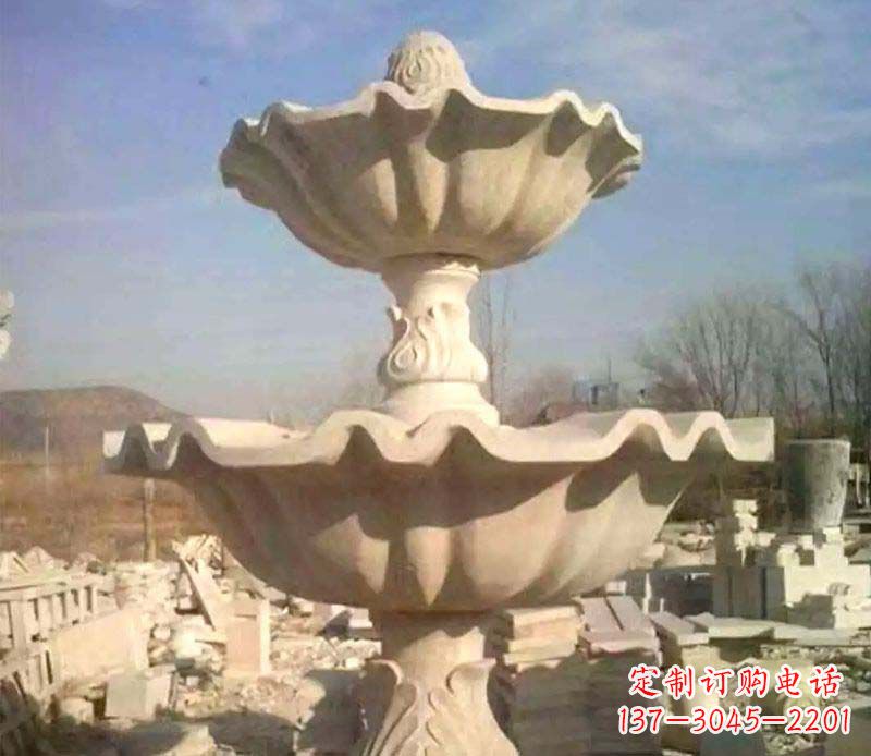 鹤壁晚霞红大型喷泉石雕