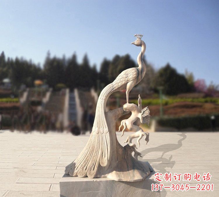 鹤壁晚霞红孔雀石雕