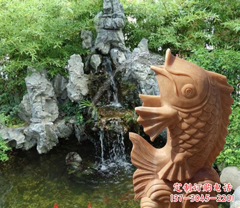 鹤壁晚霞红鲤鱼喷泉